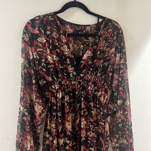 O.P.T. Floral flowy midi dress